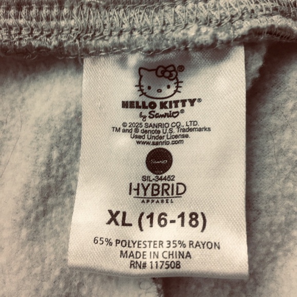 Hello Kitty Sweatpants Lounge Pajama Pants PJ's XL 16-18 Soft Joggers - Picture 2 of 10